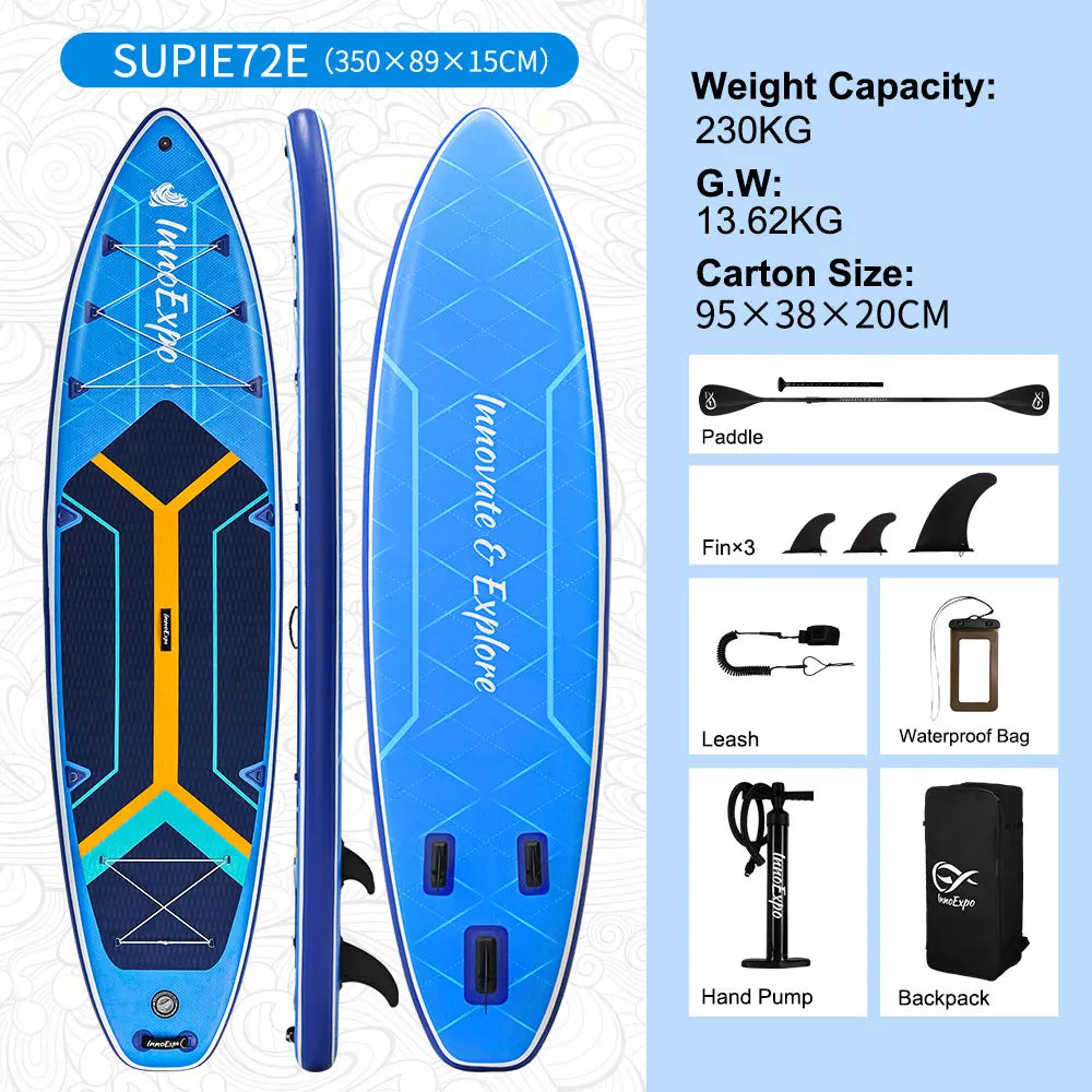 Tabla de Paddle Surf Inflable InnoExpo, Tabla de Surf, Tabla de SUP, Antideslizante, Deportes Acuáticos, Tabla de Paddle Surf ISUP