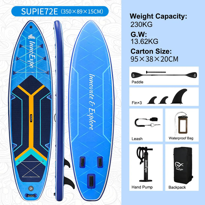 Tabla de Paddle Surf Inflable InnoExpo, Tabla de Surf, Tabla de SUP, Antideslizante, Deportes Acuáticos, Tabla de Paddle Surf ISUP