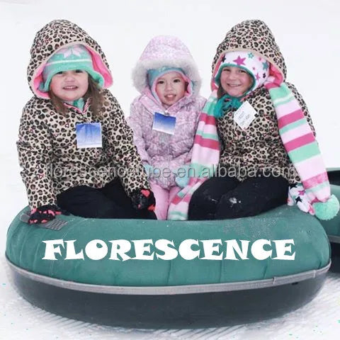 FLORESCENCE - Tubo de Nieve Profesional de 40 Pulgadas (100 cm) para Invierno, Resistente, con Cubierta Exterior de PVC, Trineo Inflable para Niños y Adultos