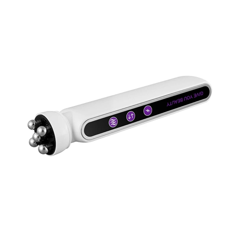 3 en 1 RF Calefacción EMS Facial 360 °   Masajeador de rodillos para levantamiento de líneas FIne, rejuvenecimiento de la piel, máquina de belleza de microcorriente firme