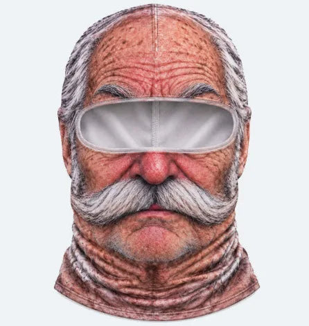 Máscara de Esquí Divertida 2027, Pasamontañas con Estampado 3D para Hombre, Cubre Rostro de Invierno