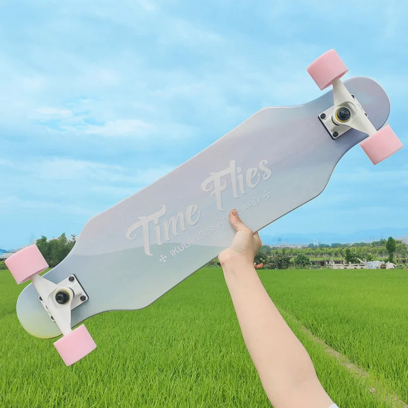 Patineta de Calle Profesional para Danza, Longboard, Tabla de Cruising, Apta para Hombres, Mujeres, Niños y Nuevos Conductores