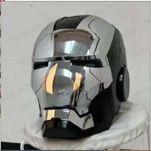 Casco de Iron Man Mk5 Mk7 Mk50 Mk17, Casco Portátil con Control Remoto de Voz Eléctrico, Regalo Coleccionable para Adultos, Juego de Rol