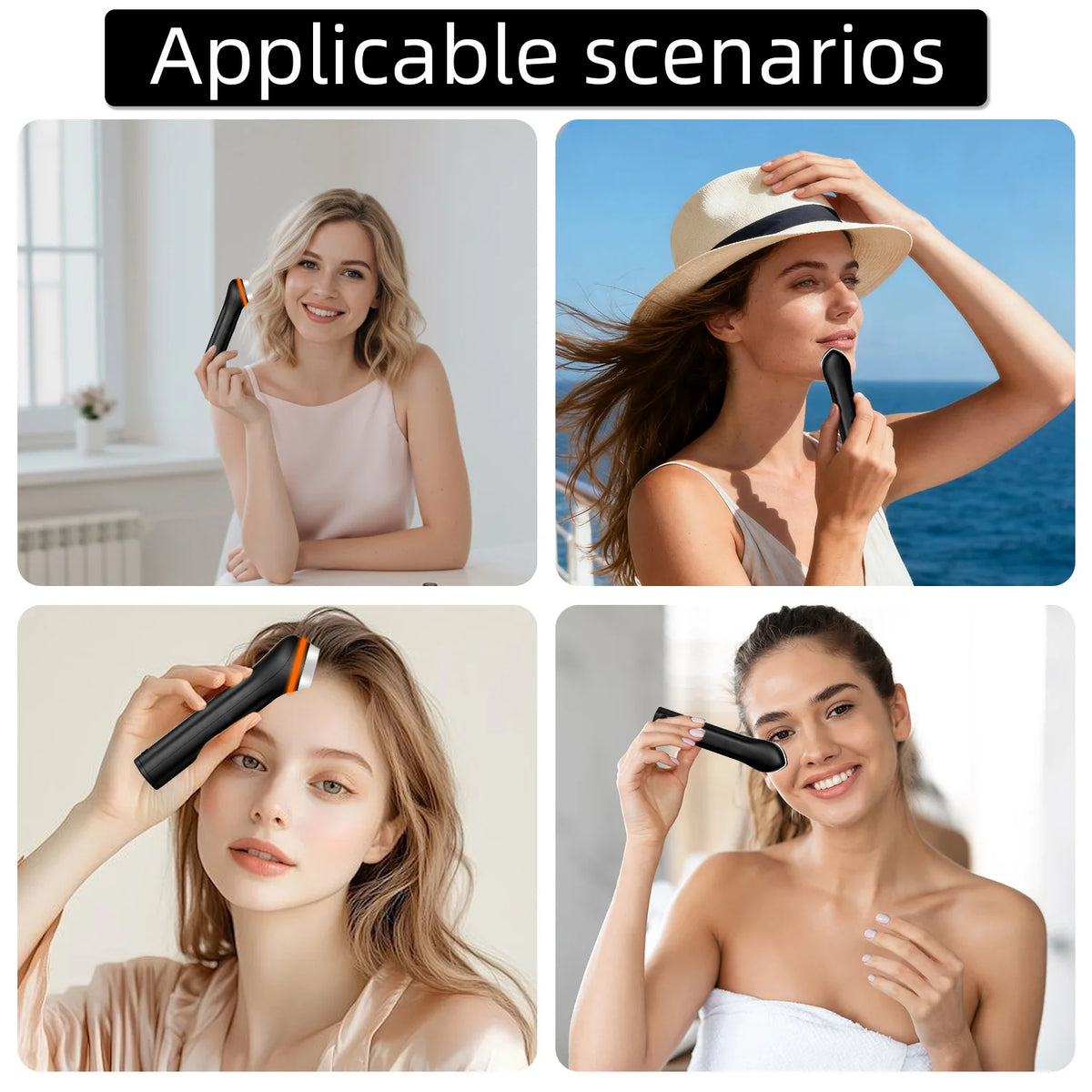 Dispositivo de Terapia Facial y de Cuello Ager Booster Pro, Masajeador Reafirmante Antienvejecimiento para la Piel, Refina los Poros y Mejora la Absorción de Productos para el Cuidado de la Piel