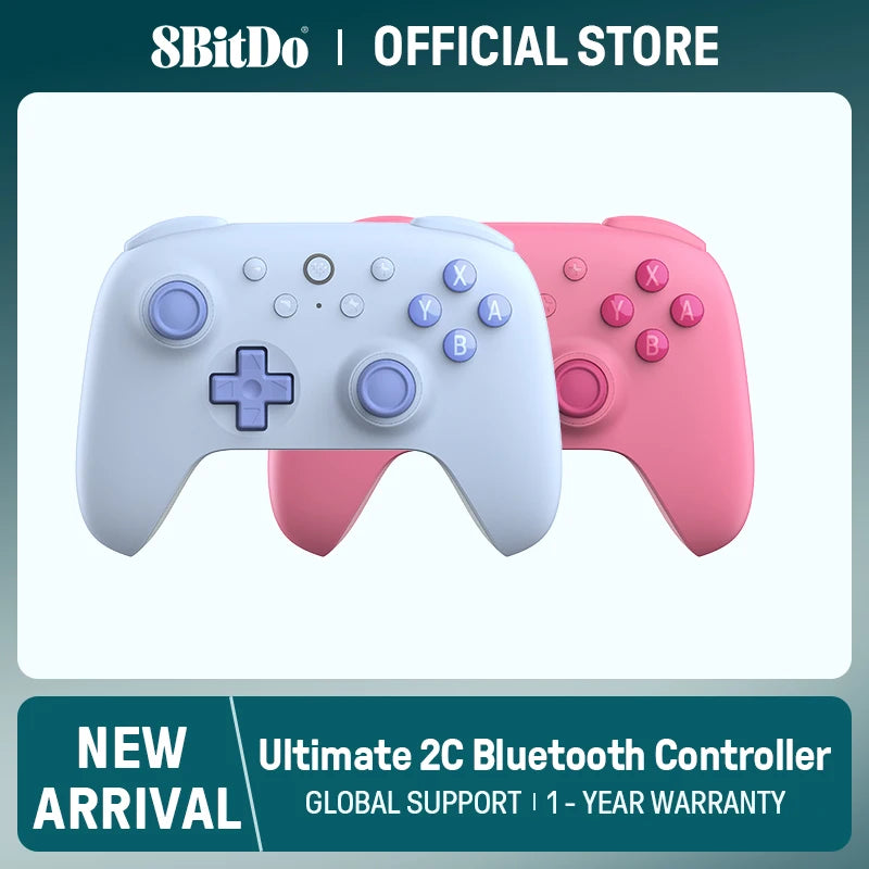 8BitDo - Control de Juego Bluetooth con Joysticks de Efecto Hall Ultimate 2C para Nintendo Switch 2, 1, OLED Lite