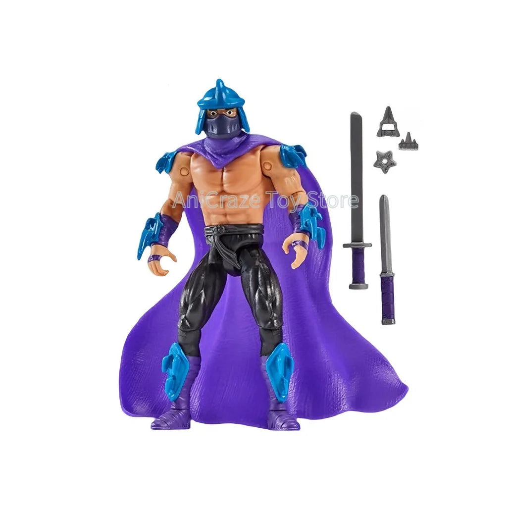 Paquete de 6 figuras de acción remasterizadas de las Tortugas Ninja mutantes adolescentes originales: Splinter, Shredder, Leonardo, juguetes coleccionables, regalos de cumpleaños