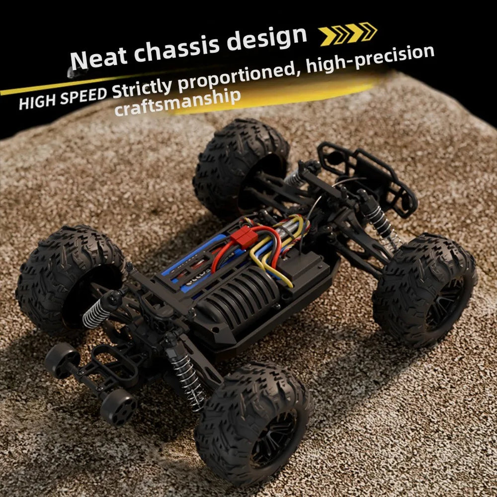 Coche de Carreras RC sin Escobillas de Grado Profesional, Vehículo Todoterreno de Alta Velocidad 4WD, Coche de Control Remoto para Aficionados, para Adultos y Niños