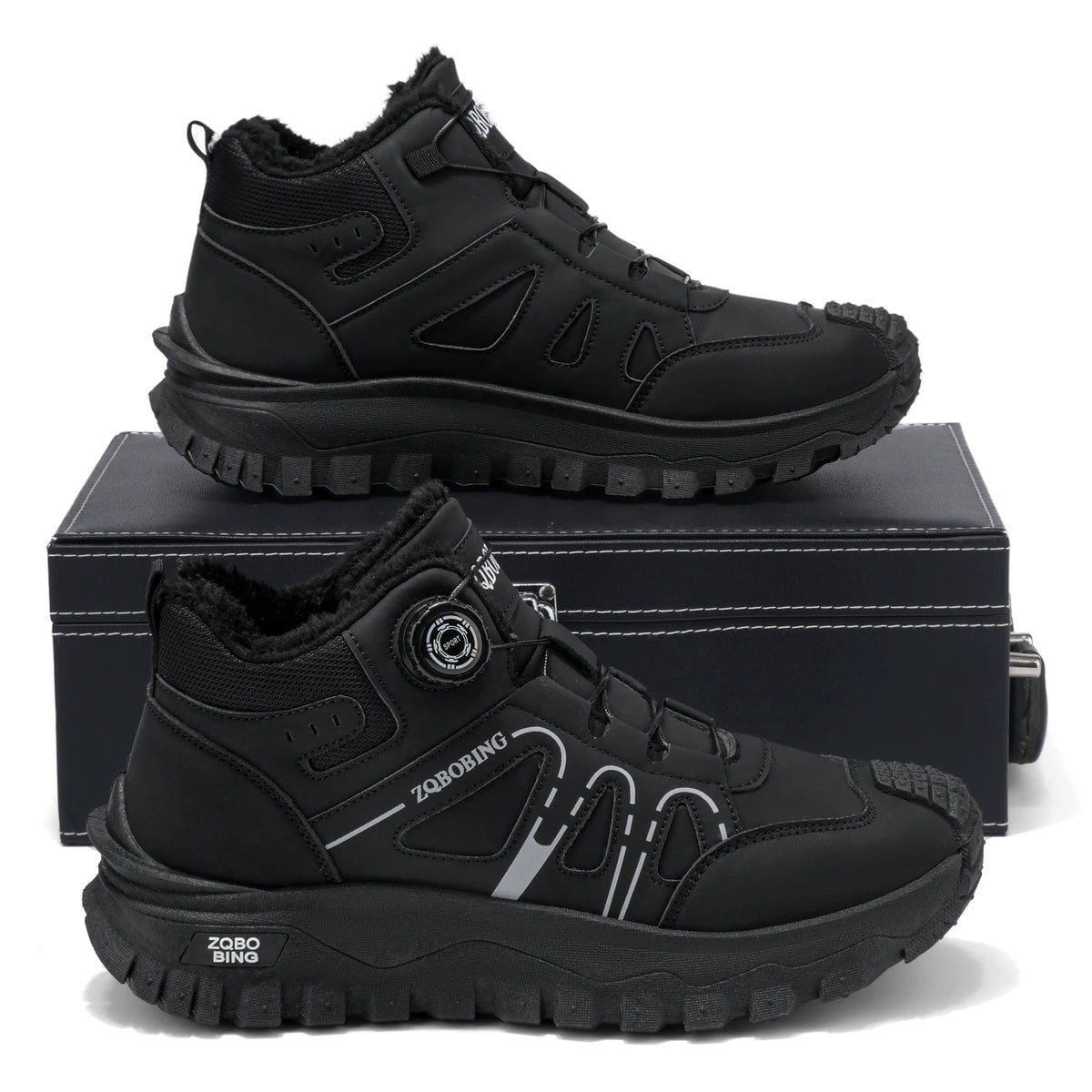 Botas de Invierno para Hombre, Forradas de Felpa, Cálidas, de Media Caña, Tallas 35-48, Estilo Coreano, Versátiles, con Forro de Algodón Grueso y Cómodo, Botas de Nieve Modernas para Exteriores