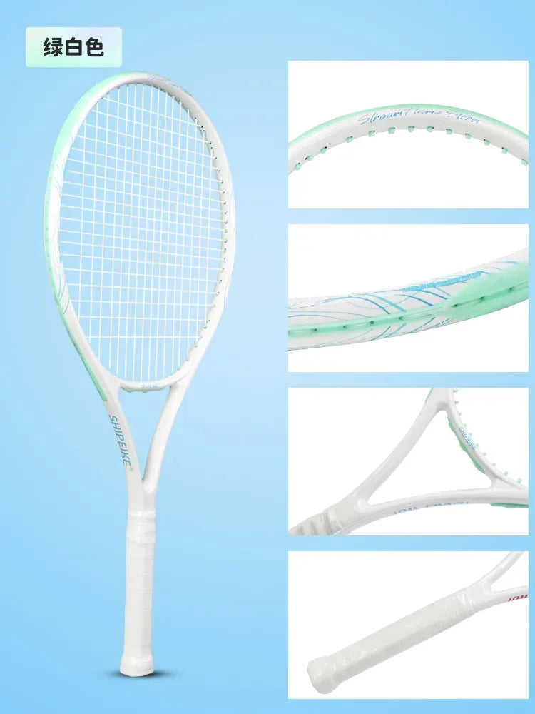 Raqueta de tenis para hombres y mujeres, principiantes, avanzada, universal, raqueta individual profesional, entrenamiento para estudiantes universitarios de 27 pulgadas