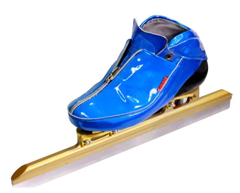 Patines de Hielo Cortos para Hombre, con Parte Superior de Microfibra de Fibra de Carbono, para Patinaje de Velocidad en Invierno