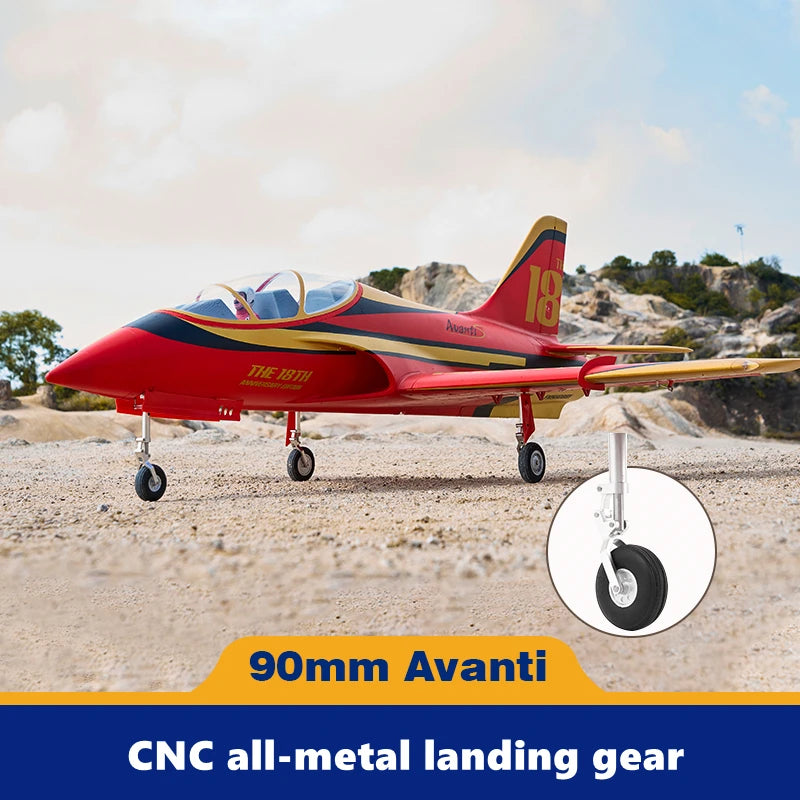 FMSRC-avión teledirigido de 90mm, Avion PNP, ventilador con conductos EDF Jet 6ch con solapas, modelo gigante de alta velocidad