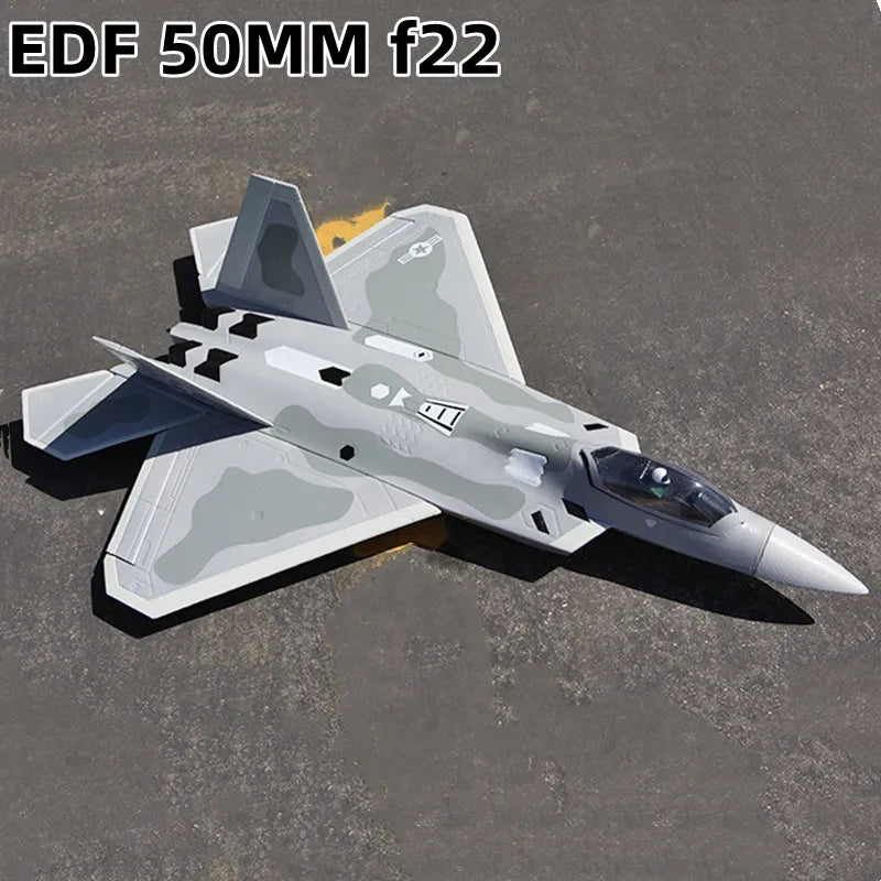 Avión teledirigido F22 V2 Raptor, modelo de combate con conductos de 6 canales y 50mm, aviones acrobáticos 3D rentables, ala fija mejorada