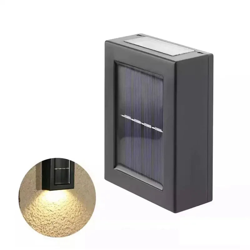 Luces solares de pared para exterior, lámpara de calle con energía solar, impermeable, para jardín, decorativa