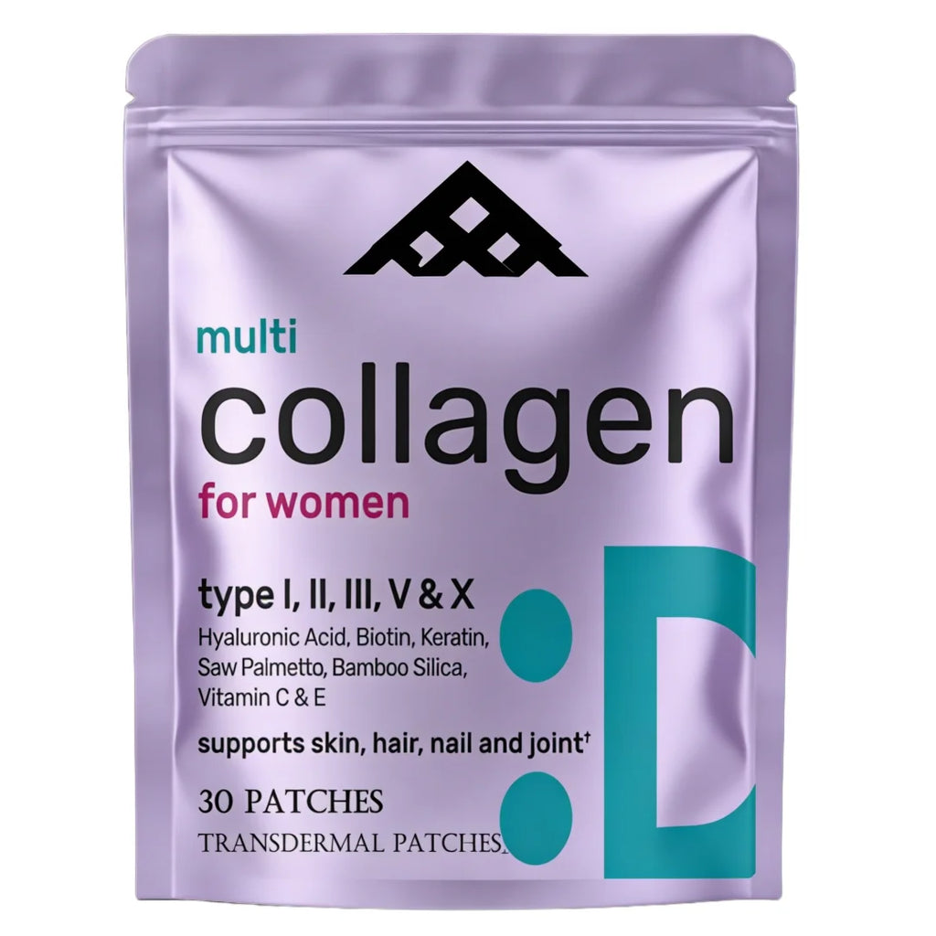 30 Parches de Péptidos de Colágeno Hidrolizado con Vitamina C, E y Biotina, Parches Transdérmicos para la Salud del Cabello, la Piel, las Uñas y las Articulaciones