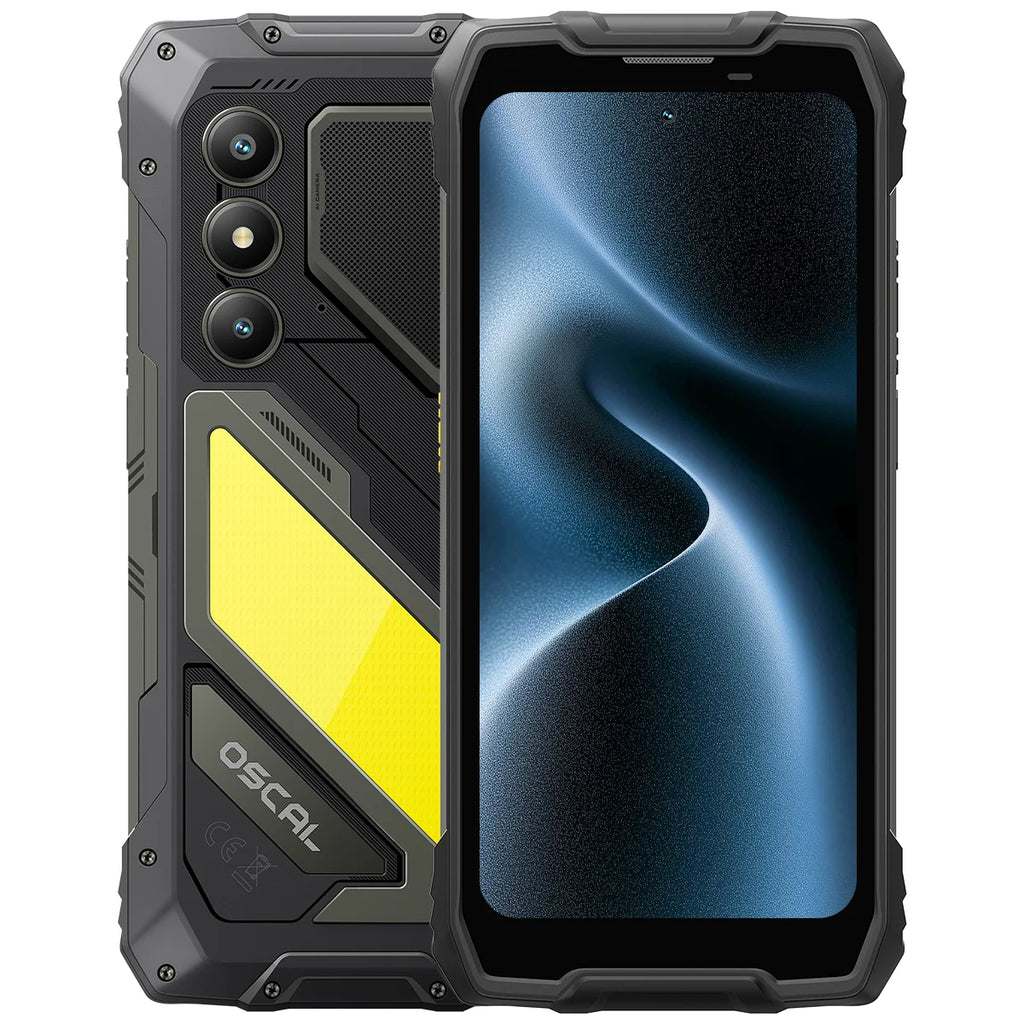 Teléfono robusto con IA Blackview OSCAL PILOT 5 5G, 8(+24)GB RAM 256GB ROM UNISOC T8100, pantalla de 6.67 pulgadas a 120Hz, carga rápida de 33W y 15000mAh, NFC, altavoz integrado de 5W, cámara de 16MP+13MP, smartphone para exteriores con Android 16
