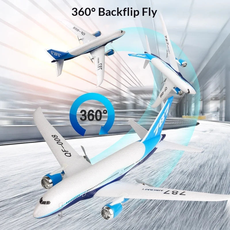 Avión RC Boeing 787 de Tres Canales, Ala Fija, Espuma EPP, Planeador, Avión Civil, 2.4G, Giroscopio, Modelo de Avión a Control Remoto