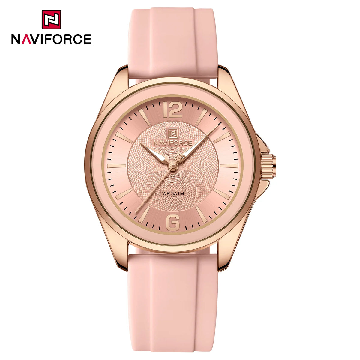 Naviforce 5068 Elegant Female Quartz Waterproof Silicone Strap Watches for Women Ladies Clocks Gifts reloj mujer часы
