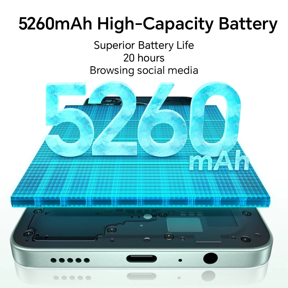 HONOR X5c Plus 4G, Versión EU, Smartphone 4G, Cámara principal de 50 MP, Batería de 5260 mAh, CPU Octa-core MTK, Pantalla LCD de 6.74 pulgadas