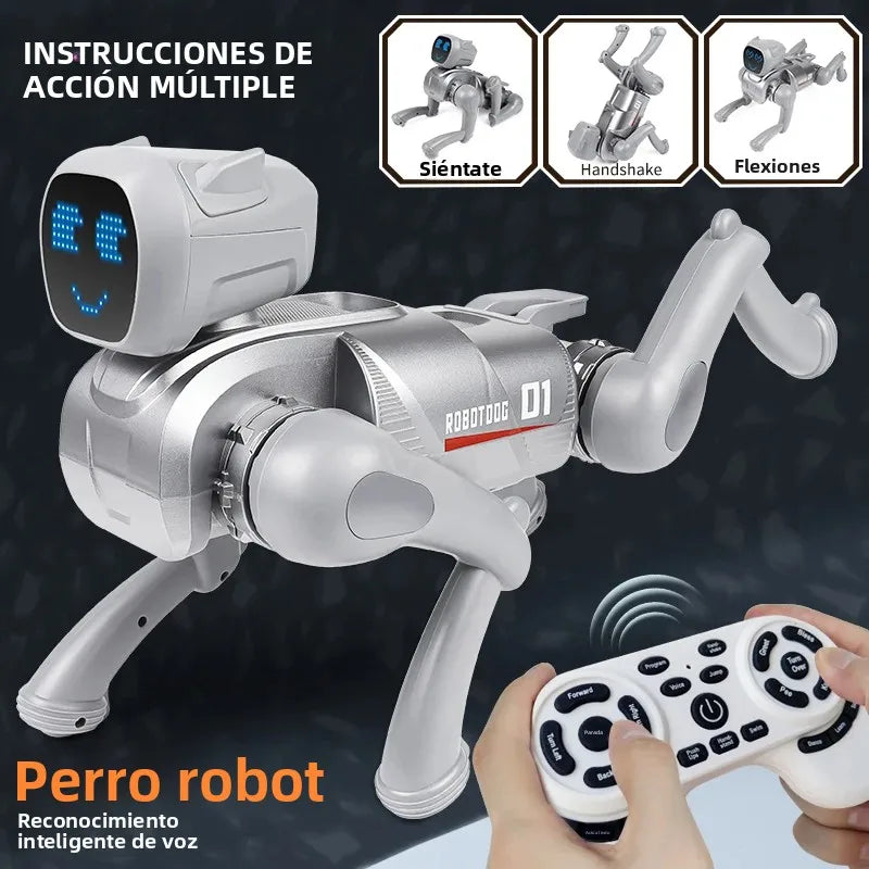 Intelligent robot dog, AI companion toy, voice commands, 20 types of action programming,singing and telling stories,child's gift