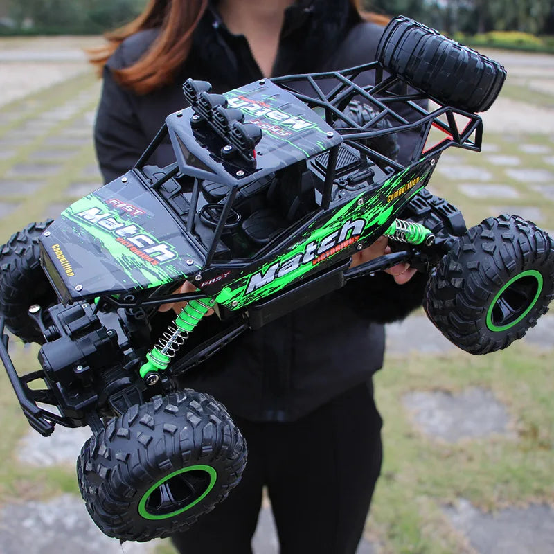Coche de control remoto 4WD 1:12 / 1:16 con luces LED, coches RC de radio 2.4G, camiones todoterreno, juguetes, regalos para niños y niñas