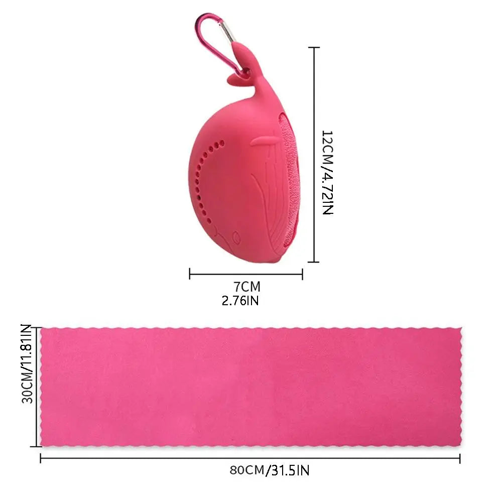 Toalla de Hielo Refrescante de Secado Rápido para Exteriores, Linda Bolsa Portátil, Toalla Deportiva de Microfibra para Absorber el Sudor, Toalla Fría para Fitness