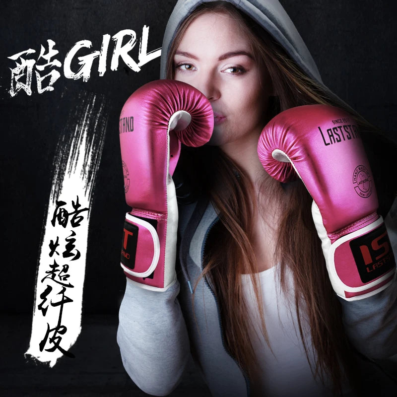 LASTSTAND-guantes de boxeo para hombre y mujer, manoplas de cuero de microfibra para entrenamiento en gimnasio, Equipo de Boxeo, venta al por mayor, 8-12 OZ