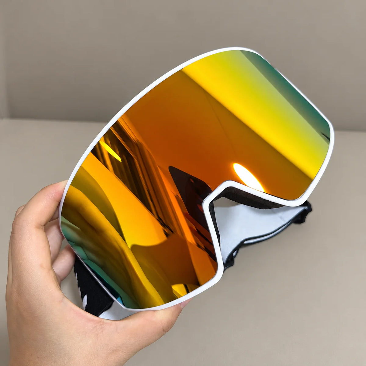 Gafas de esquí y snowboard para invierno, con doble capa, tratamiento antiniebla, protección UV400, para uso en motos de nieve, deportes al aire libre, protección contra el viento y para esquiar.
