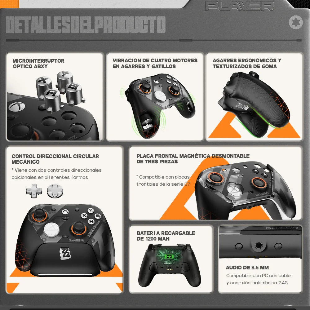 Gamesir G7 Pro Zenless Zone Zero ZZZ Mando inalámbrico para PC, Xbox, Bluetooth, Gamepad para Xbox Series S X One, Pack de lujo