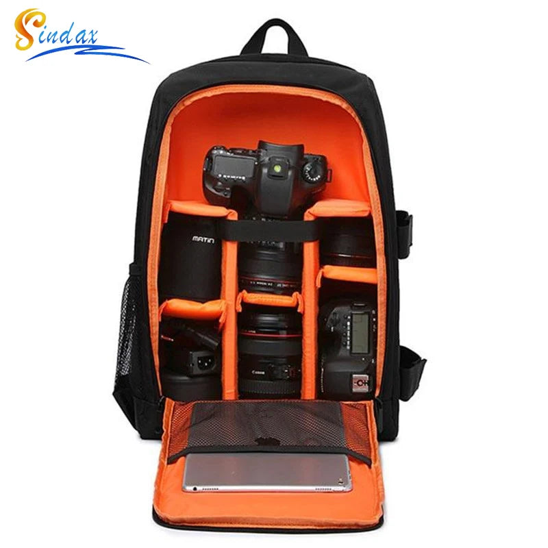 Mochila para cámara DSLR, bolsa de fotografía profesional, maleta impermeable para portátil, bolsa para lentes, estuche multifuncional para Nikon y Canon