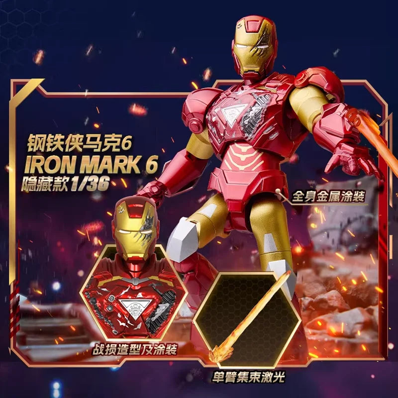 Blokees Marvel Infinity Saga Versión Galáctica Serie 04 Figuras Caja Sorpresa Iron Man Juguetes Coleccionables Anime Regalo para Niño