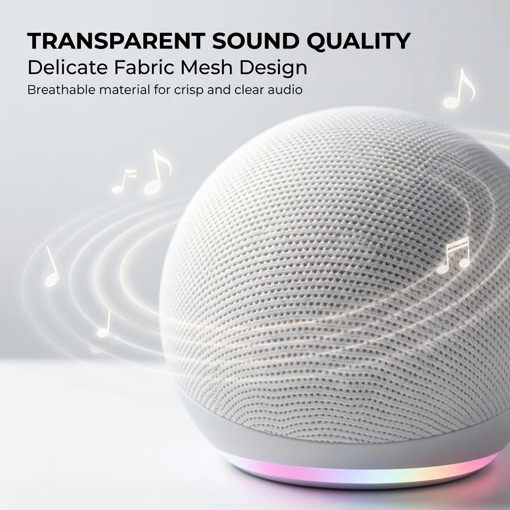 Minialtoparlante Bluetooth portátil, altavoz inalámbrico con sonido estéreo y luz LED RGB, altavoz pequeño para viajes al aire libre con correa