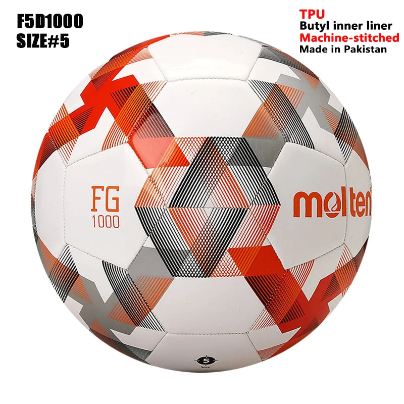 Balones de Fútbol Molten 2027, Tamaño Estándar 5 y 4, Alta Calidad, para Deportes de Equipo al Aire Libre, Partidos, Entrenamientos de Fútbol