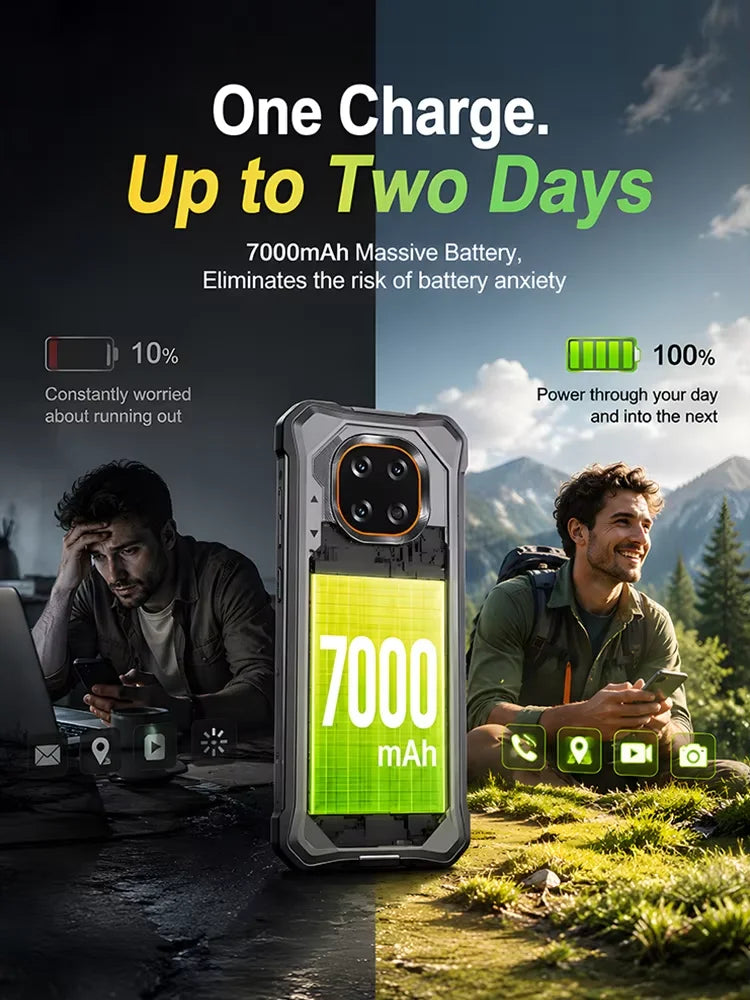 [Shipping From Poland] Cubot KingKong ES 5 Rugged Smartphone Android 16 Up to 24GB RAM(12+12GB) 256GB ROM 6.88-Inch 120Hz Screen 7000mAh Battery NFC Face Recognition Fingerprint Recognition IP69K 64MP+16MP SCT620