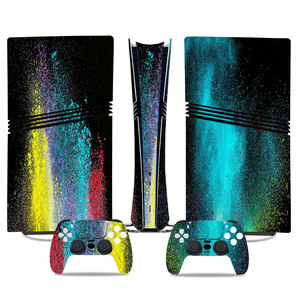 Adhesivo de vinilo decorativo para PS5 Pro Digital, funda de cobertura completa para consola de juegos y 2 controles