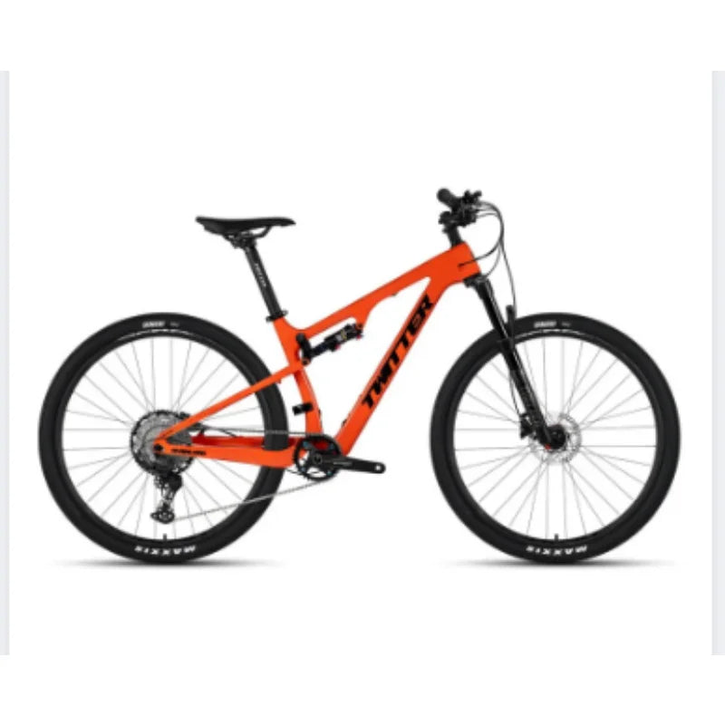 Bicicleta de montaña de fibra de carbono TWITTER OVERLORD, transmisión M6100 de 12 velocidades, frenos de disco hidráulicos MT200, ruedas de 29/27.5*2.1, bicicleta de montaña MTB Vtt