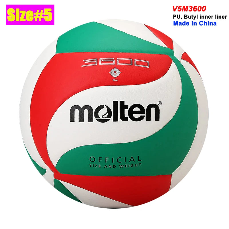 Balón de Voleibol Molten Original, Tamaño Estándar 5, Tamaño 4, PU de Alta Calidad  Balones de Voleibol para Entrenamiento en Interiores y Exteriores