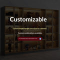 Customizable Figure Display Cabinet Tempered Glass Door LED Light Large Capacity Layered Storage Aluminum Frame Eco Living