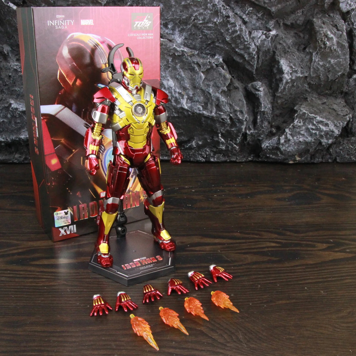 ZD Toys Marvel Iron Man MK46 MK45 MK1 MK2 MK3 MK4 MK5 MK6 MK7 MK33 MK17 7 "Figura de acción de película Iron Mark 1 2 3 4 5 6 7 Leyendas