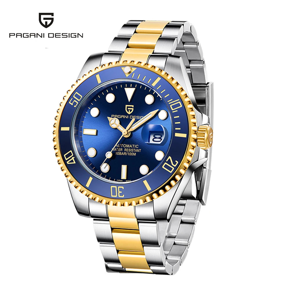PAGANI DESIGN 2026 New Men's Watches Top Luxury Gold Automatic Mechanical Wrist Watch Men Stainless Steel Waterproof Men Watch