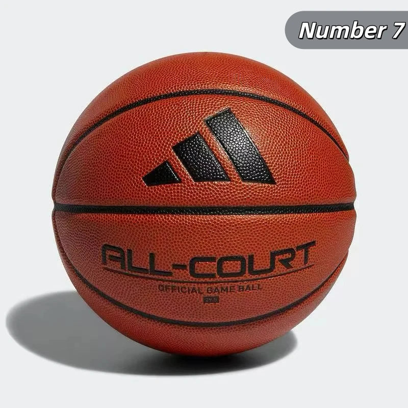 Balón de Baloncesto Adidas, Duradero, Antideslizante, Absorbente de Humedad, para Interiores y Exteriores, Económico, para Uso Diario, Rojo Ladrillo, Talla 7, Entrenamiento, Pu Hm4975