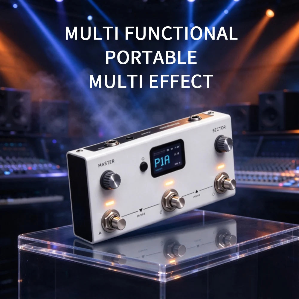 Pedal de Múltiples Efectos de Fábrica con 75 Ranuras y 48 Efectos, USB Tipo-C, Audio MIDI, NAM para Guitarra Acústica, Bajo y Eléctrica, Efecto de Ganancia MOSAIC