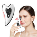 Masajeador Facial eléctrico Gua Sha 4 en 1, herramientas de raspado Facial con vibración calentada, dispositivo de Estiramiento Facial de piel de doble barbilla antiarrugas