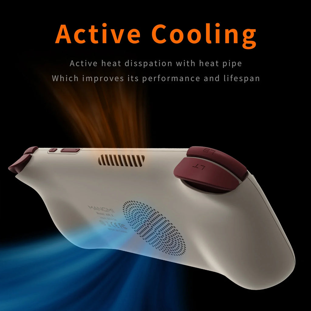 MANGMI AIR X Consola de Juegos Portátil Android, Pantalla Táctil IPS de 5.5 Pulgadas, Snapdragon 662, Giroscopio de 6 Ejes, Refrigeración Activa por Ventilador, Emulador Retro Portátil para Transmisión de Juegos de PSP y