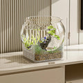 Acuario redondo multifuncional de 2025, pecera transparente resistente a caídas, mejora la experiencia visual, decoración de escritorio para peces ornamentales