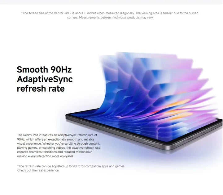 Tableta Xiaomi Redmi Pad 2 original, con batería de 9000 mAh, pantalla de 11 pulgadas, resolución 2.5K, WiFi, 90 Hz, procesador MediaTek Helio G100-Ultra y sistema Xiaomi HyperOS 2.