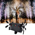Máquina de Chispas Frías con Doble Rueda Giratoria, Máquina de Fuegos Artificiales con Control Remoto Inalámbrico, Efecto Especial para Escenarios, Bodas y Fiestas