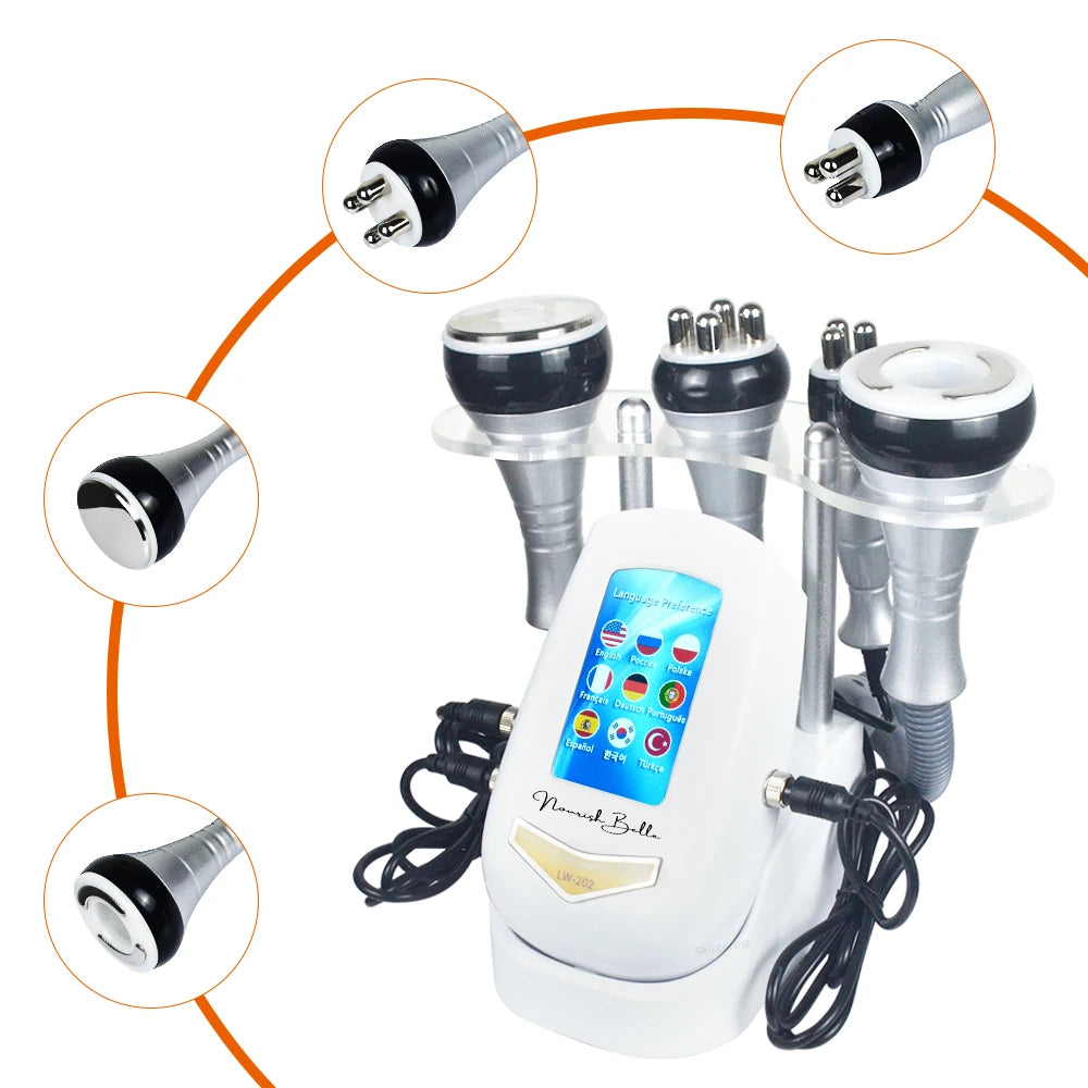 Máquina de Adelgazamiento por Cavitación Ultrasónica 4 en 1 Missheart, Dispositivo de Belleza con Succión al Vacío para Reafirmar y Levantar la Piel, 40K, para Uso Doméstico