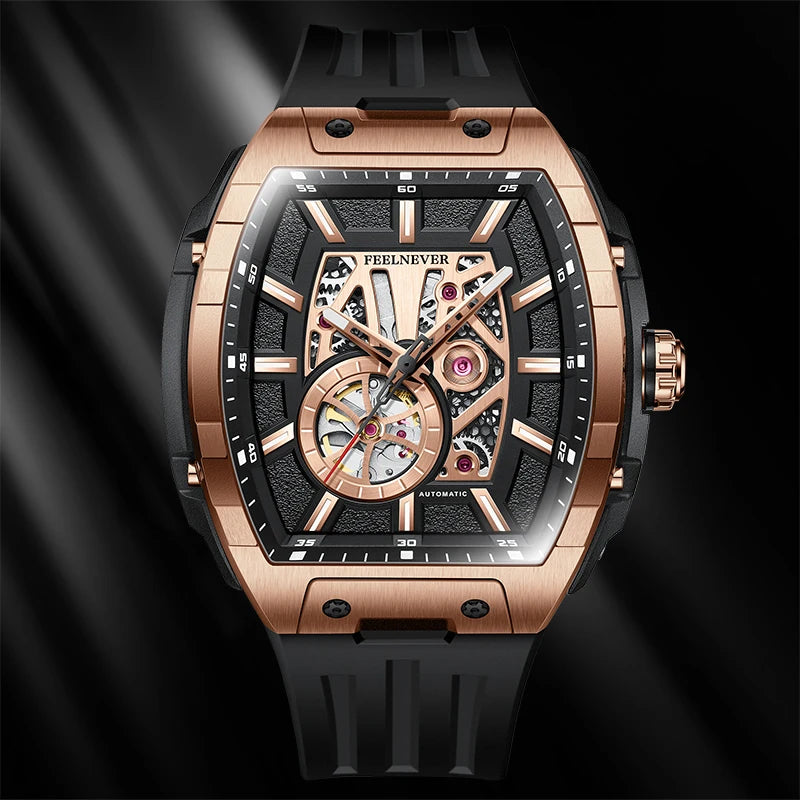 Nuevo reloj mecánico para hombre LIGE 8250, reloj automático de lujo para hombre con caja de acero inoxidable 316L, cristal de zafiro y resistente al agua