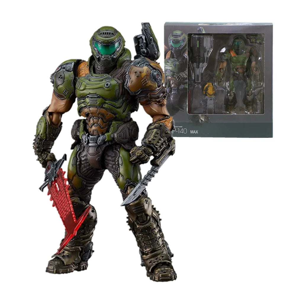 16cm Figma SP-140 Doom Slayer figura de acción eterna colección modelo estatua Anime destruye guerrero Doom figura móvil juguete para regalo