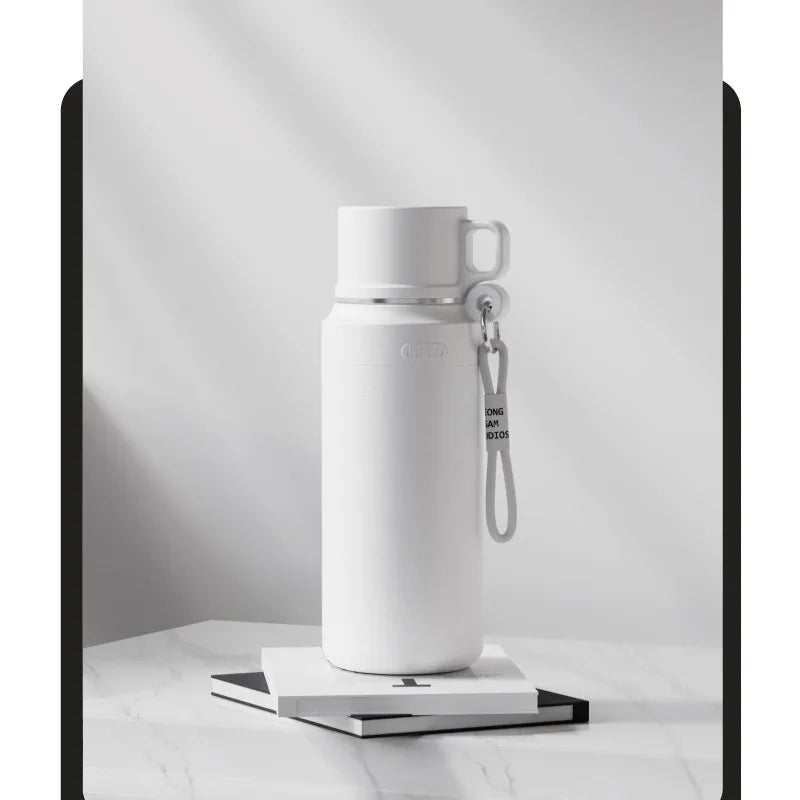 Nueva Botella de Agua de Acero Inoxidable para Exteriores, Termo Aislado de Doble Pared y Gran Capacidad, Termo Portátil para Viajes y Senderismo